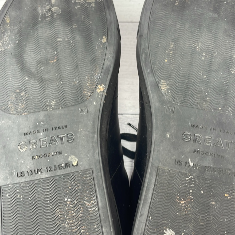GREATS Leather Sneakers in Black 13 BS3 - Picture 8 of 8